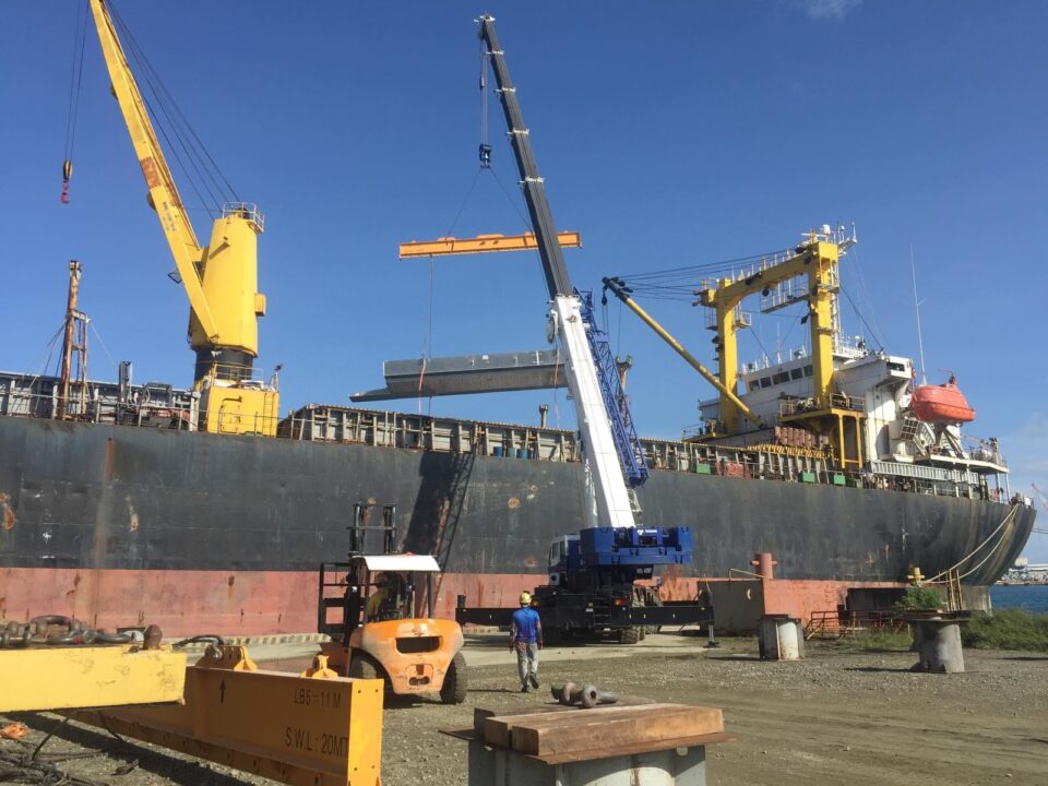 Unloading works in Metaphil Port